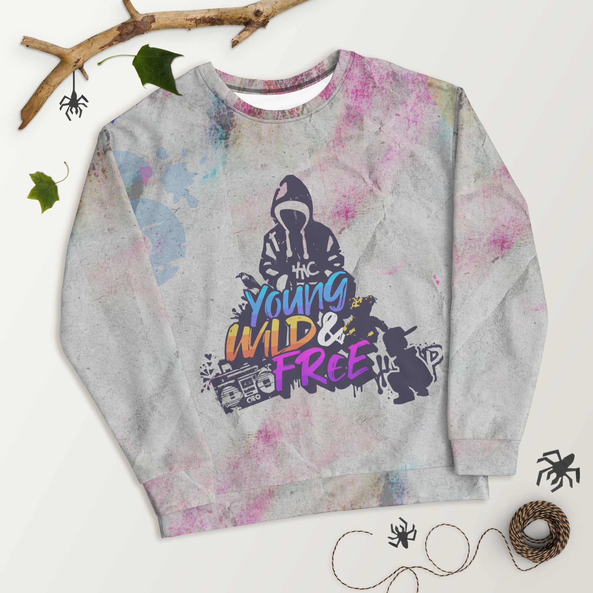 Young Wild Free Unisex Sweatshirt - Trendy Oversized Pullover for Men & Women | Perfect for Streetwear, Casual Outfits & Loungewear