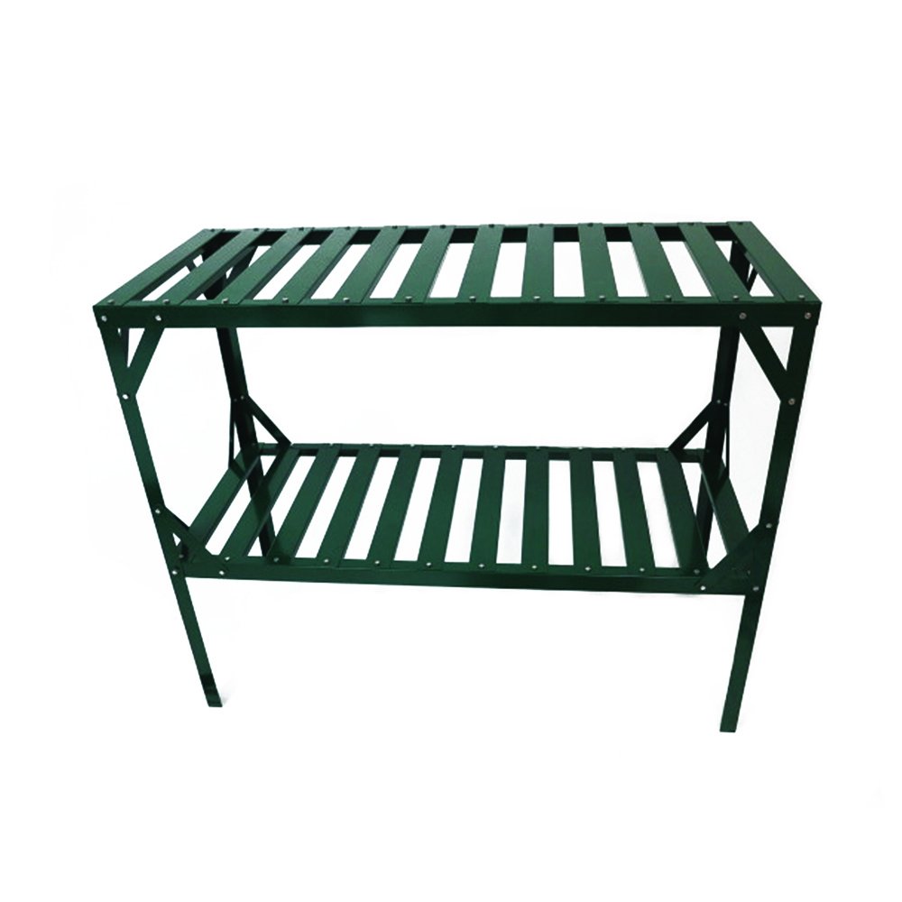 Grandio Two-Tier Greenhouse Potting Bench - Heavy Duty Wooden Garden Work Table with Storage Shelf - Perfect for Planting, Transplanting & Organizing Gardening Tools (Indoor/Outdoor Use)