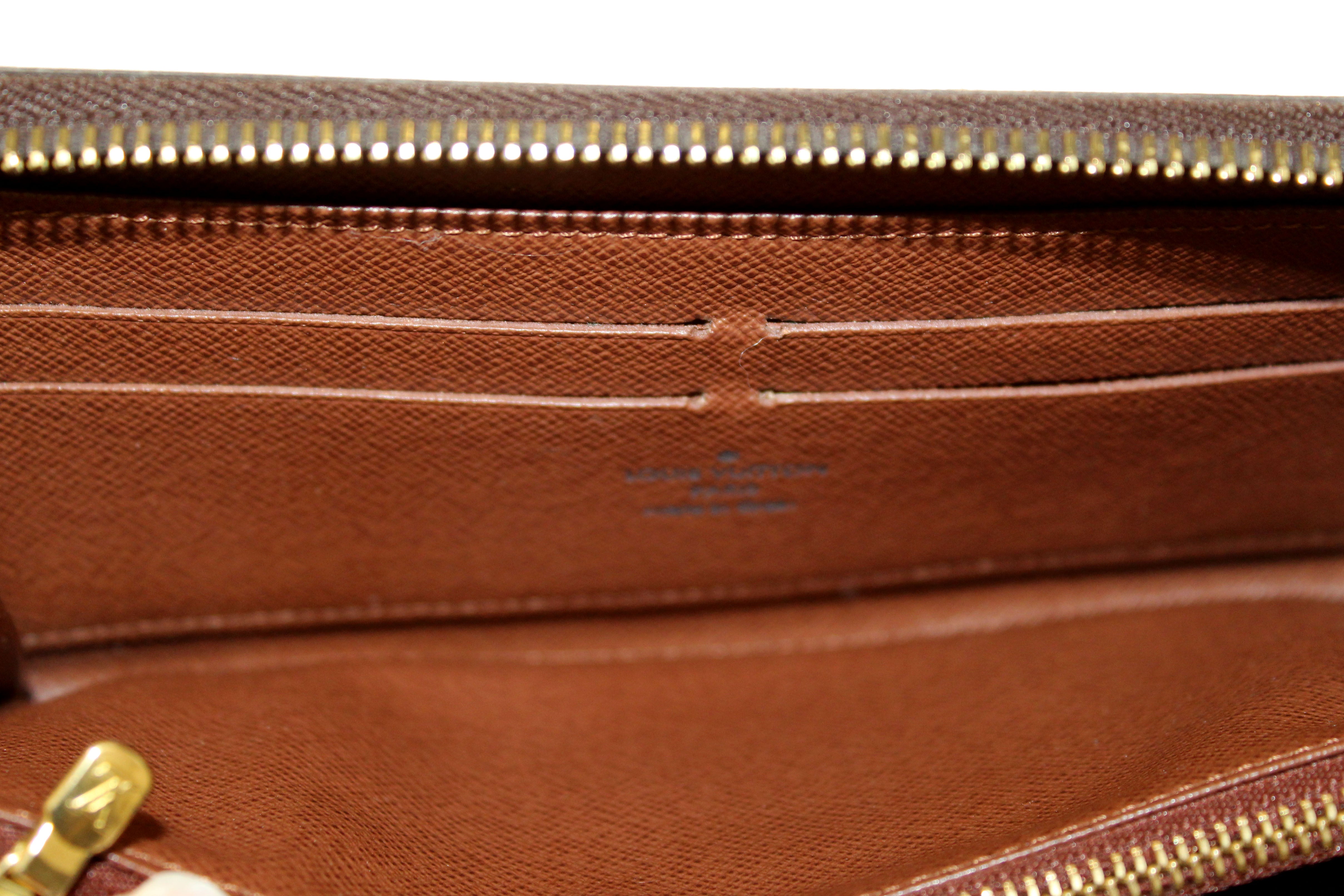 Authentic Louis Vuitton Monogram Canvas Zippy Wallet - Genuine Leather Brown Interior for Men & Women | Luxury Compact Card Holder for Everyday Use, Travel & Gifting