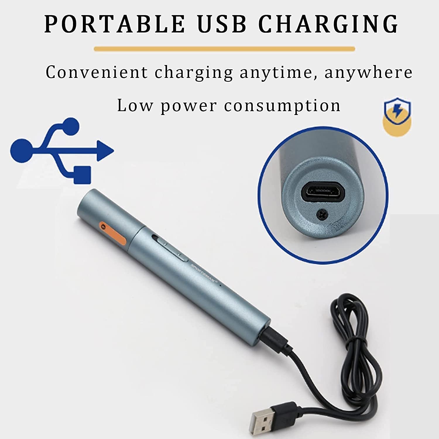 HAYNAH USB Rechargeable Nose & Eyebrow Trimmer - 360° Rotary Electric Hair Clipper for Facial, Ear & Body Grooming - Portable Personal Care for Men, Travel & Daily Use