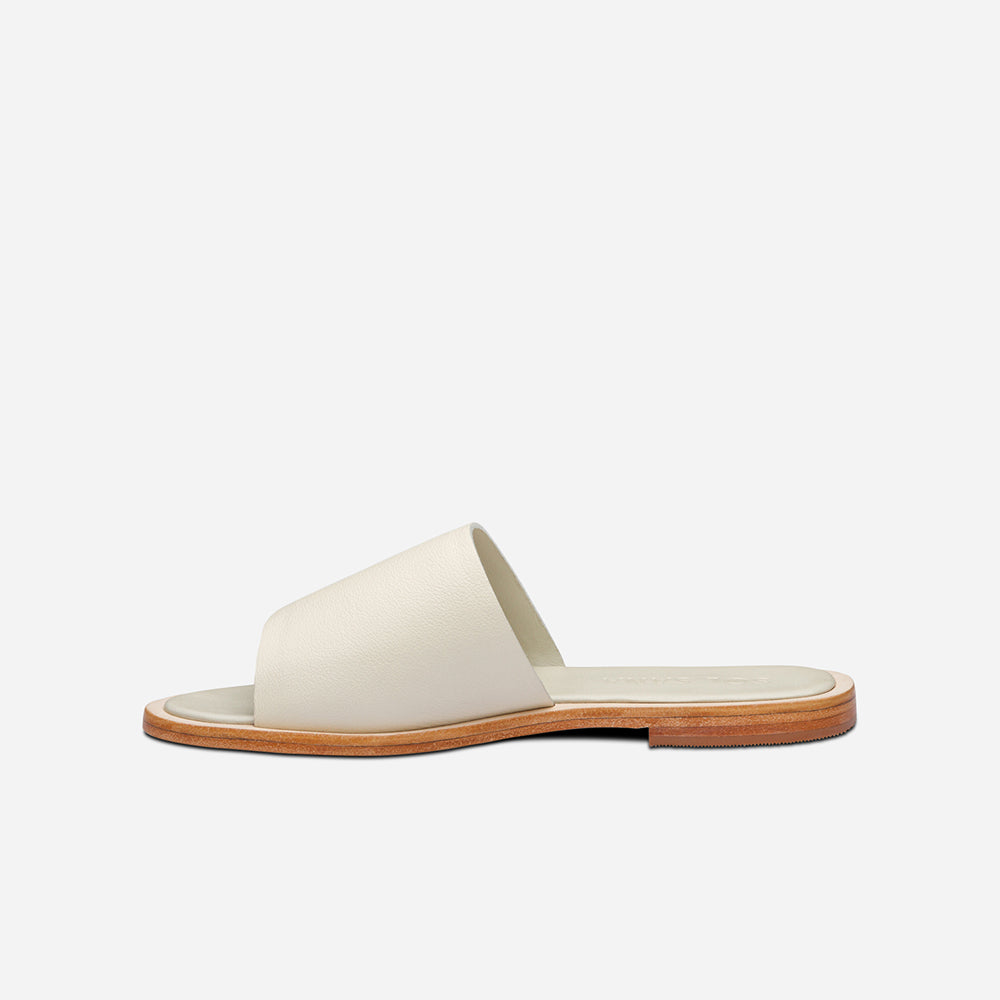 Tasha Women's Slide Sandals in Off-White | Comfortable Summer Casual Shoes for Beach, Pool & Home Wear
