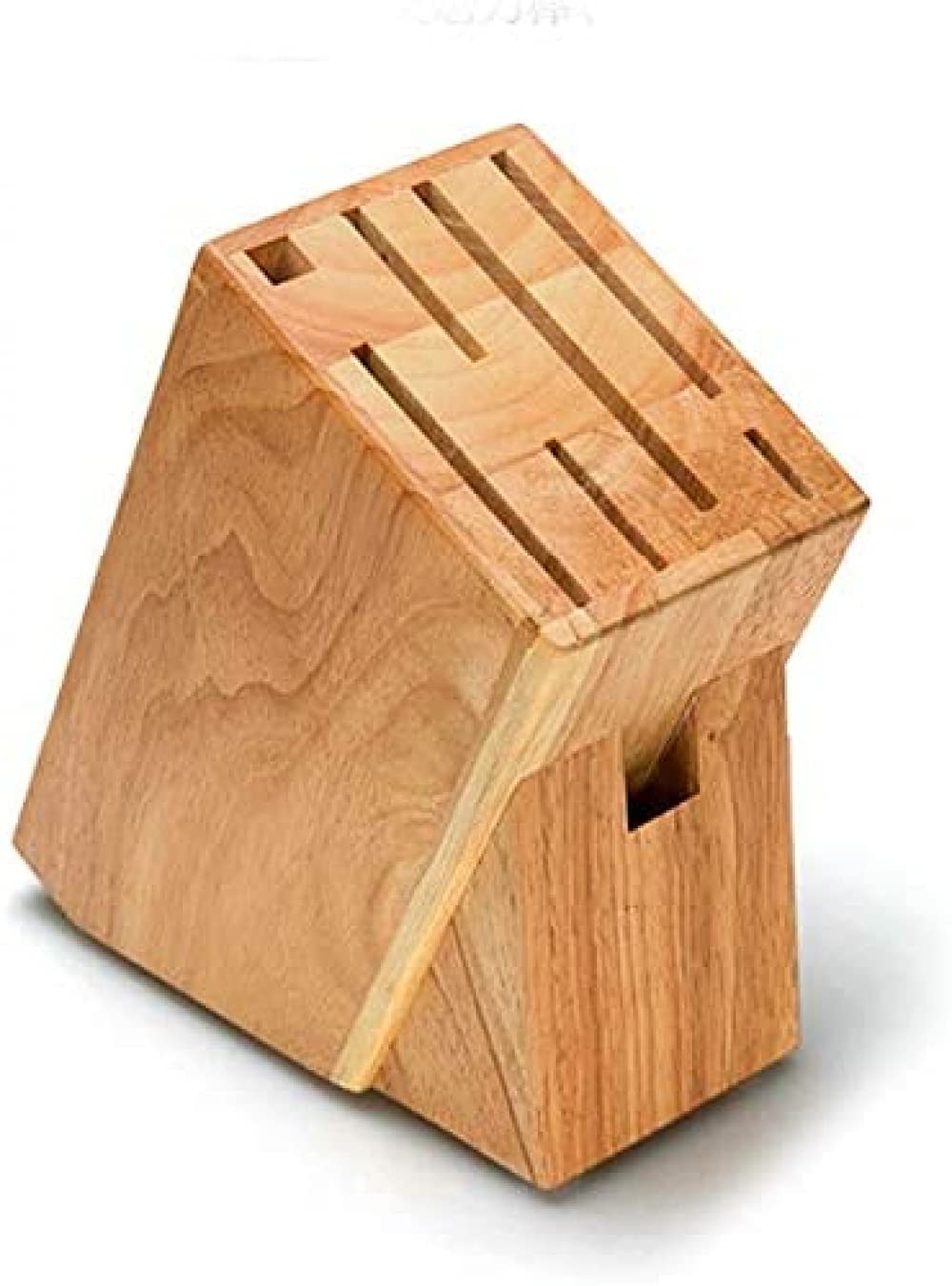 Mavoorick Knife Block - Premium Rubberwood Knife Holder Stand for Kitchen Knives, Scissors & Tools - Multifunctional Storage Organizer with Built-in Sharpener - Perfect for Countertop, Drawer & Kitchen Organization