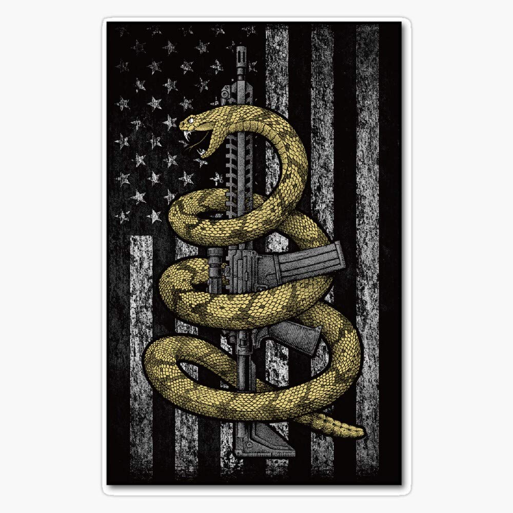 Maxwell Studio 'Don't Tread On Me' USA Flag AR-15 Vinyl Magnet - 5