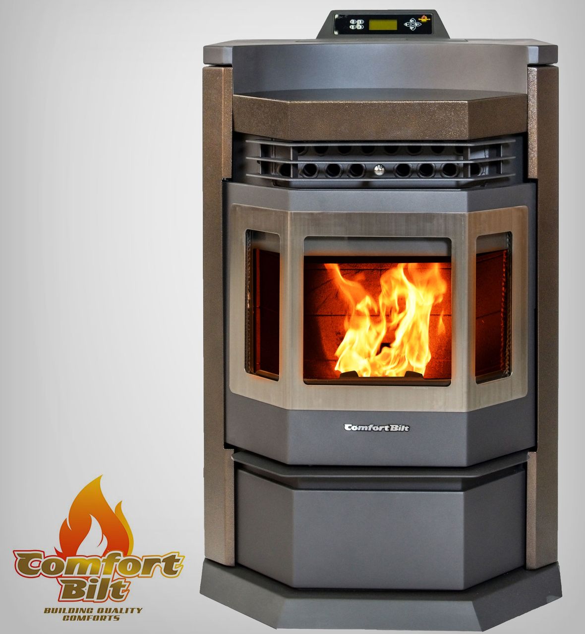 ComfortBilt HP22 N SS Pellet Stove - High Efficiency Brown Wood Pellet Heater for Home, Cabin & RV Use - Eco-Friendly Heating Solution