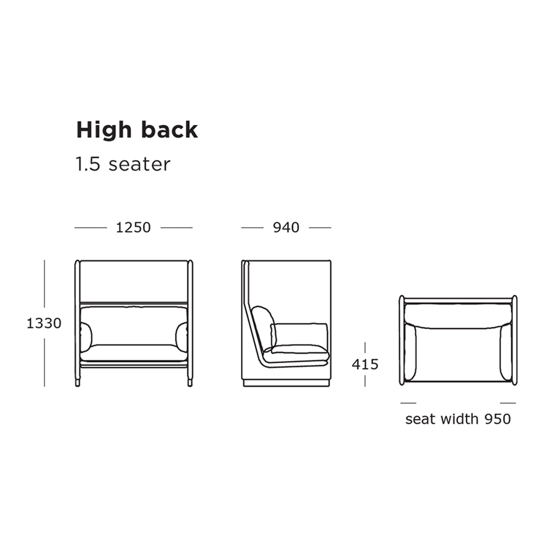 High Back Lounge Chair - Ergonomic Comfort for Living Room, Office & Reading - Premium Case Lounge Chair for Relaxation & Style
