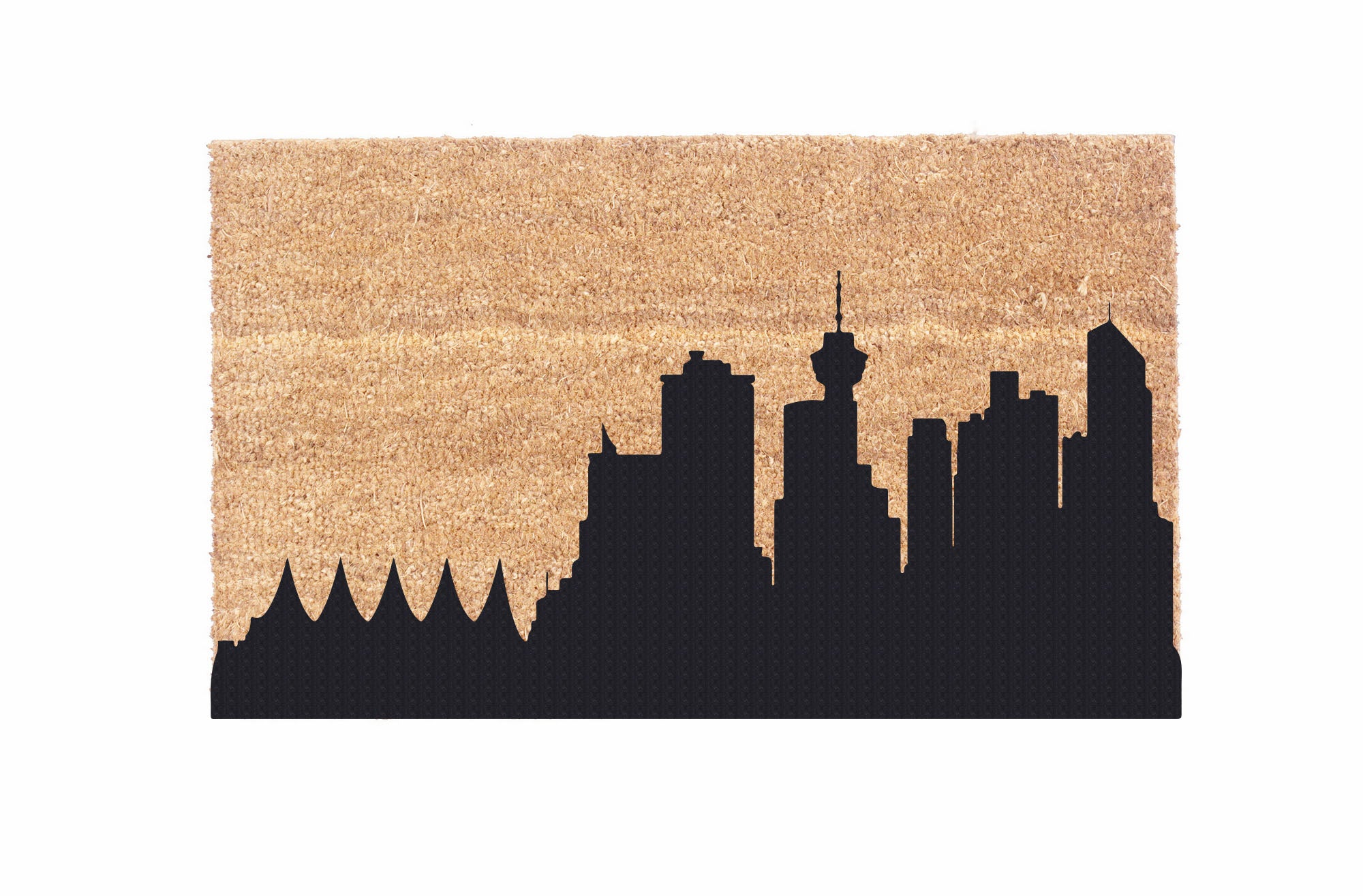 Stylish City Skyline Coco Doormat - Non-Slip Entryway Rug for Home & Office Decor - Perfect for Front Door, Patio, and Indoor Use