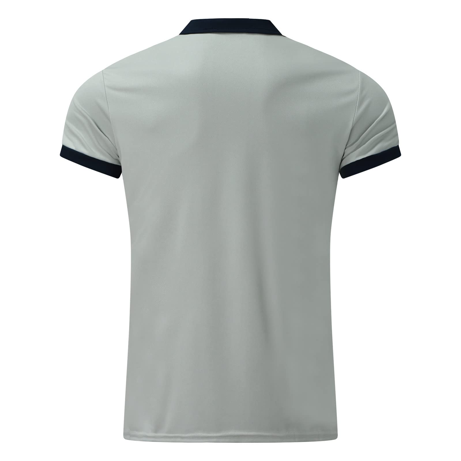 Men's Casual Polo Shirt - Short Sleeve Zipper Summer T-Shirt | Slim Fit Printed Turn-Down Collar Golf Tee | Perfect for Golf, Office & Summer Outings