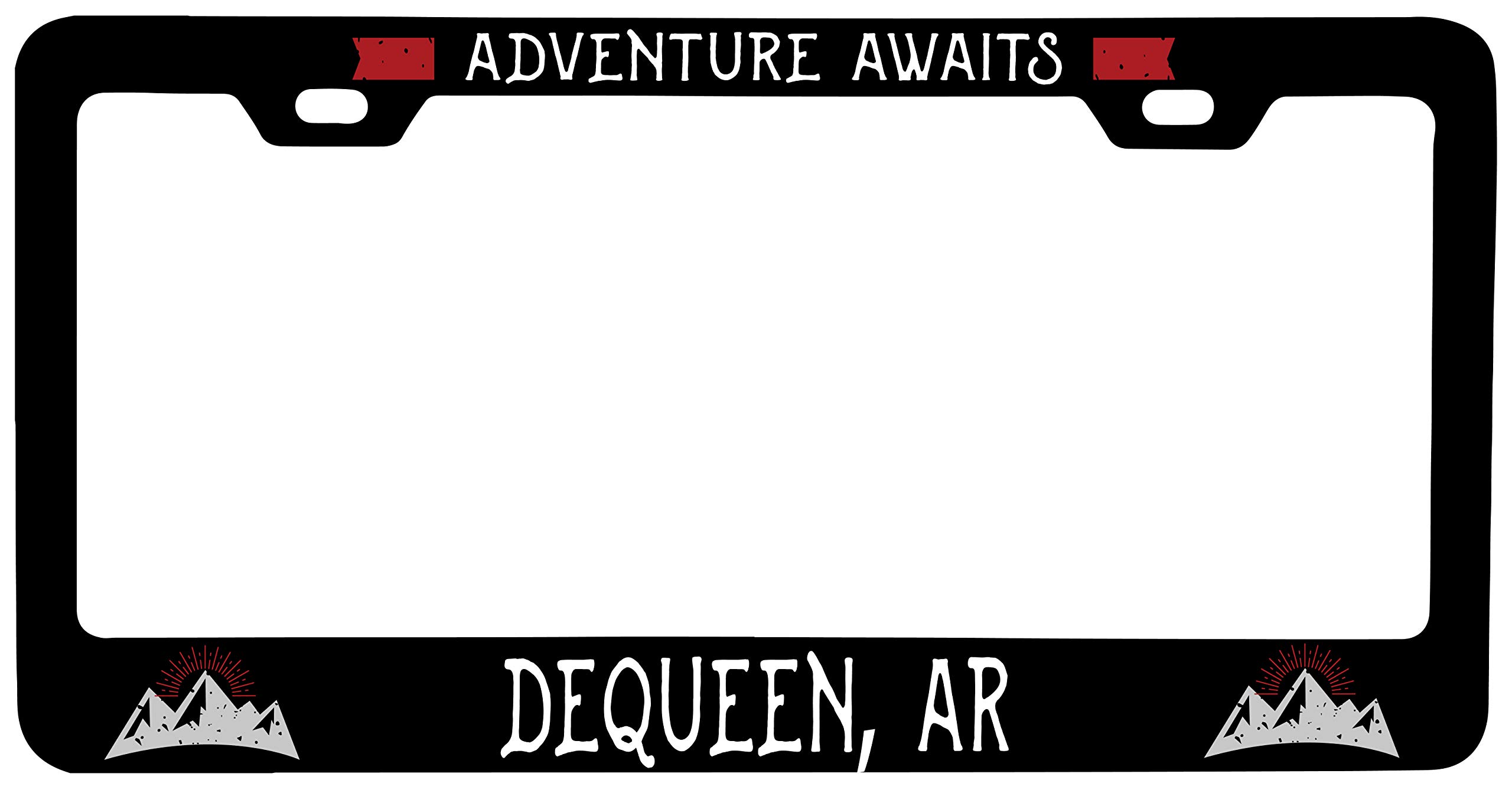 Dequeen Arkansas Vanity Metal License Plate Frame - Custom Car Accessory for Personalized Style | Perfect for Trucks, SUVs & Classic Cars