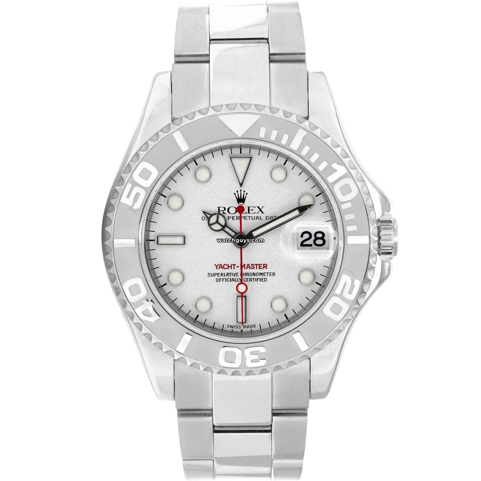 Rolex Yacht Master 168622 Platinum Watch for Men - Luxury Stainless Steel & Platinum Diving Timepiece - Perfect for Sailing, Yachting & Water Sports