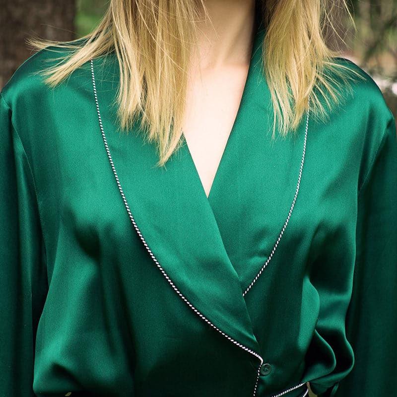 19Momme 100% Pure Mulberry Silk Robe for Women - Luxurious Full Length Kimono with Pockets - Perfect for Spa, Bridal, and Loungewear