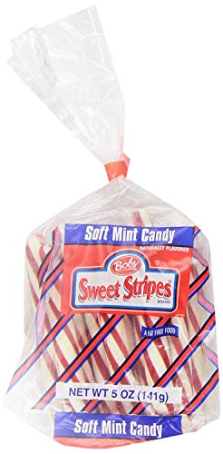 Bob's Sweet Stripes Soft Peppermint Candy - 4 Pack | Classic Mint Flavor | Perfect for Office Snacks, Holiday Stocking Stuffers & Party Favors
