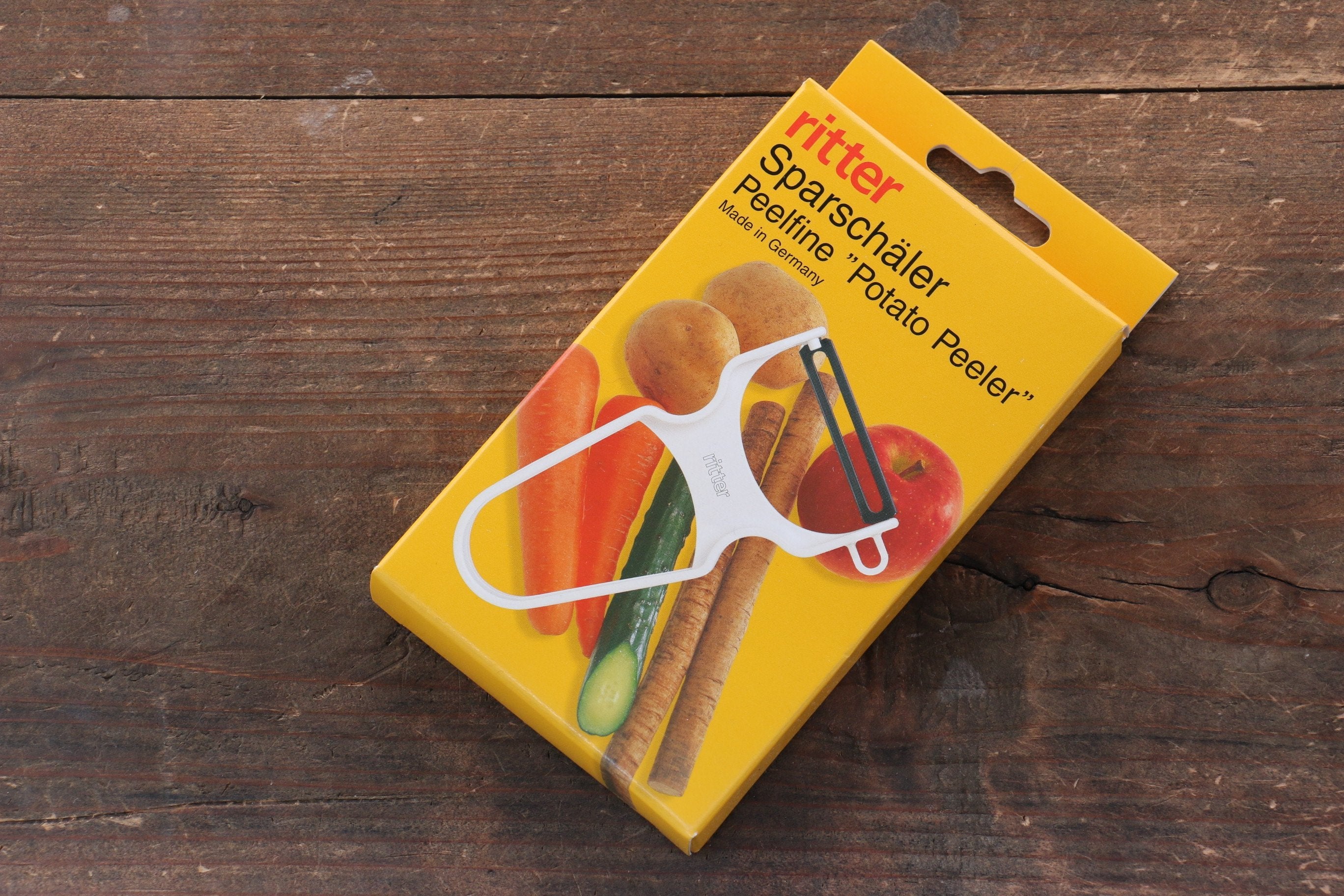 Premium MT Peeler with Protective Sheath - Durable Kitchen Peeler for Fruits & Vegetables - Perfect for Home Cooking, Camping & Outdoor Adventures