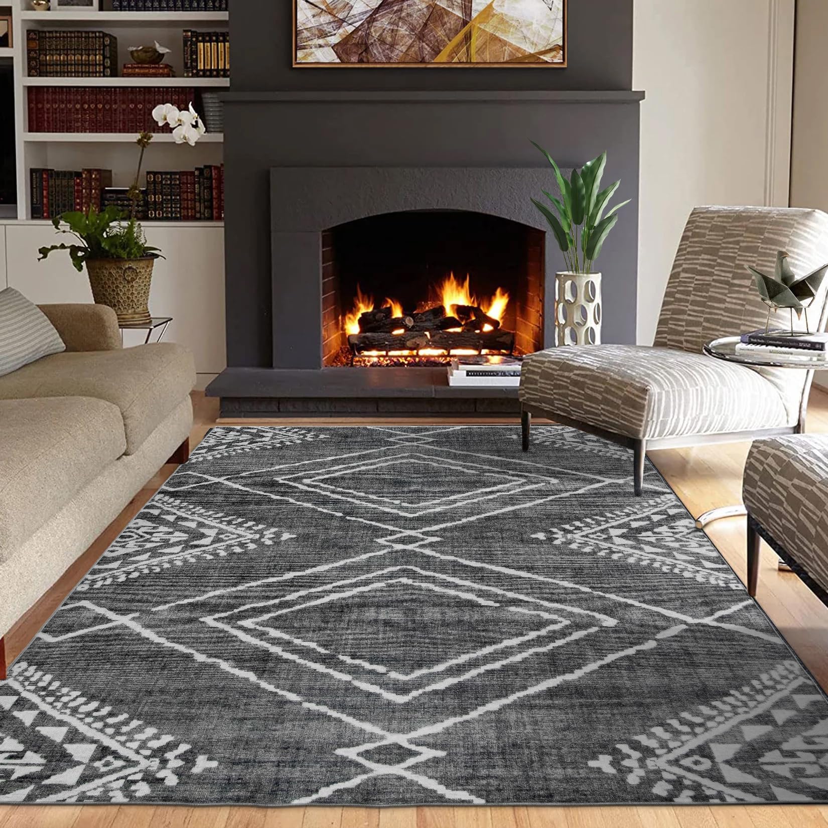 Machine Washable Area Rug 7'6