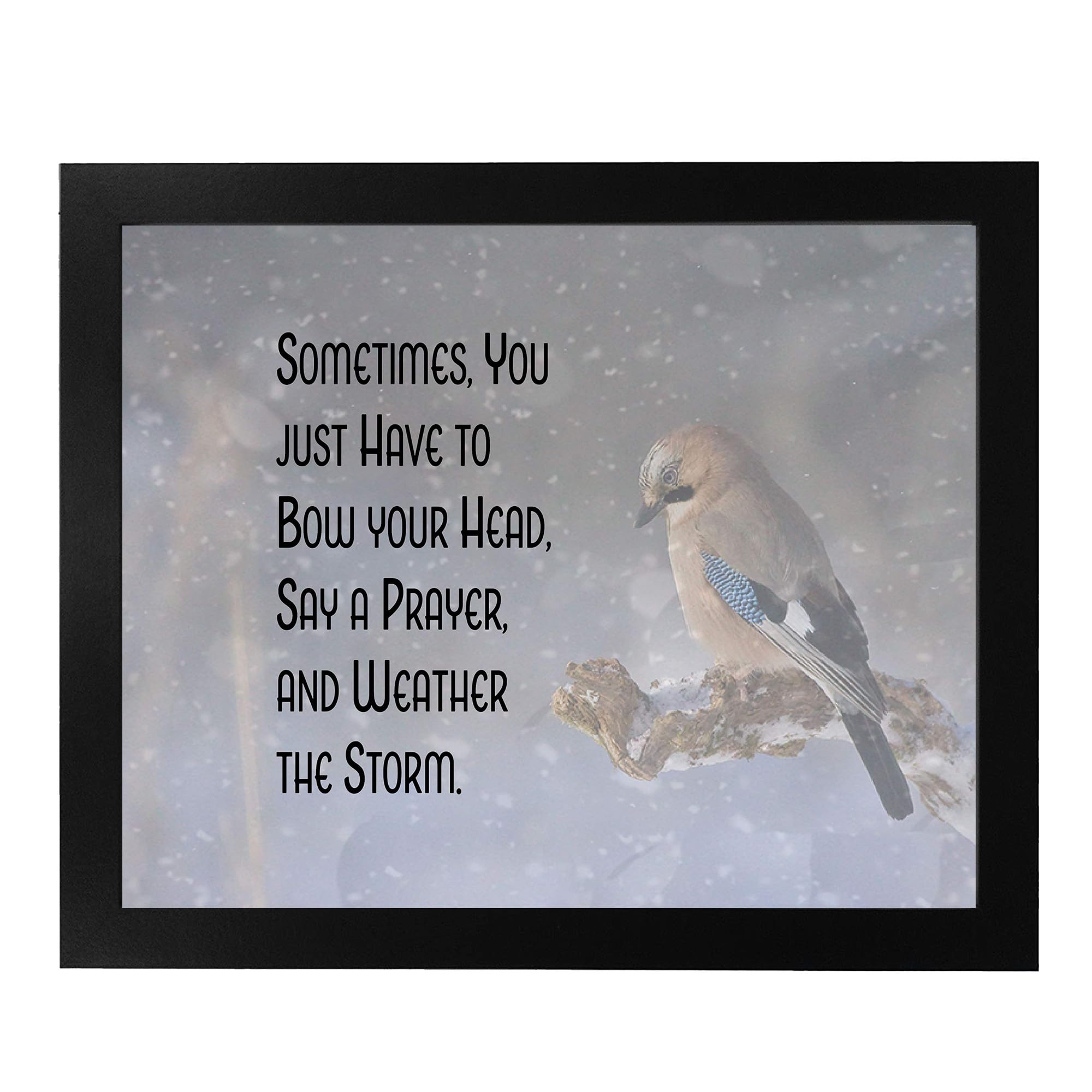 Spiritual Wall Art Print - 'Sometimes You Have To Say a Prayer' Christian Home Decor | Nature-Themed Inspirational Wall Decor for Living Room, Office & Gift Ideas | Unframed 8x10 Art Print | Perfect for Meditation Spaces & Faith-Based Interiors