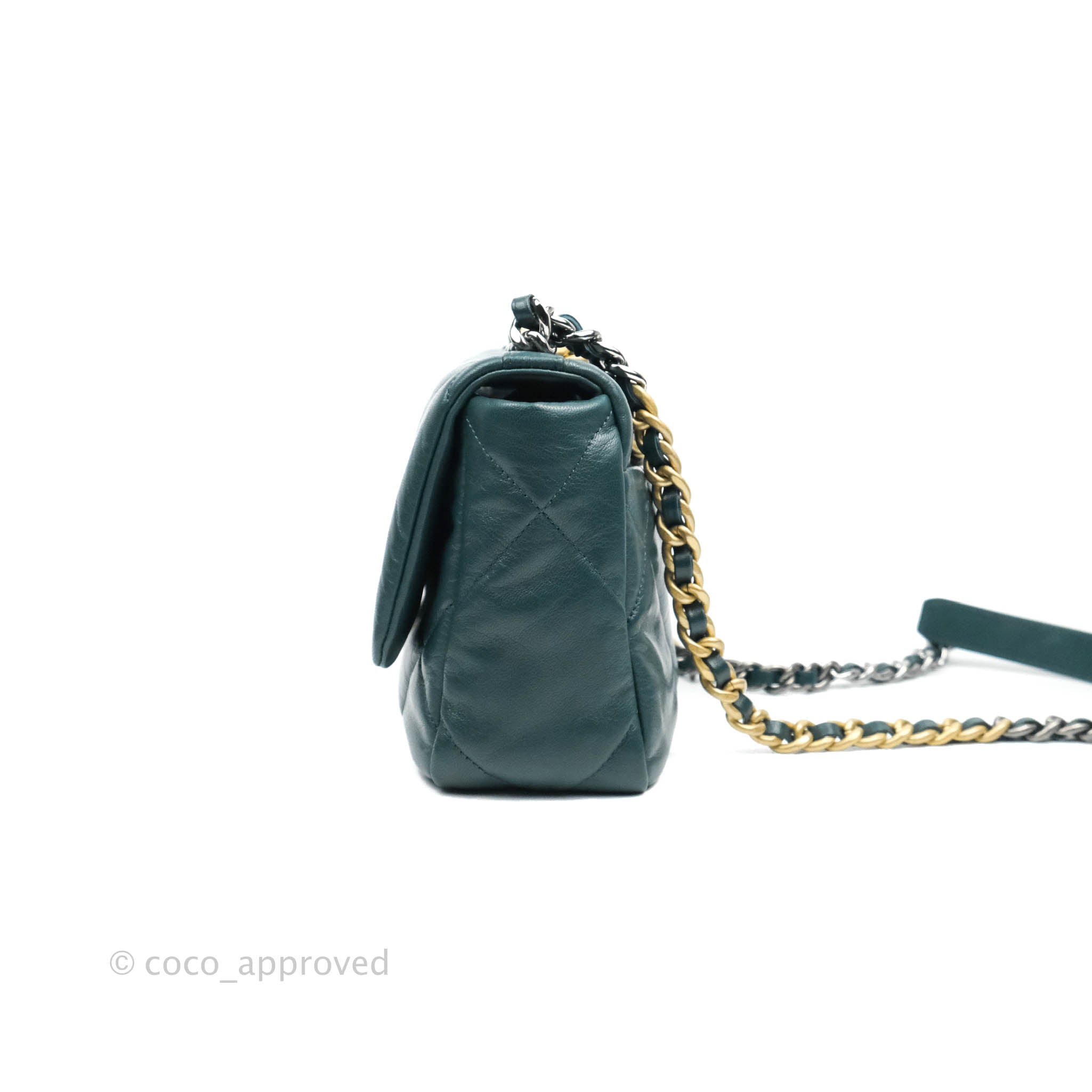 Chanel 19 Small Handbag in Green with Mixed Hardware - Luxury Shoulder Bag for Women, Perfect for Date Night & Evening Events