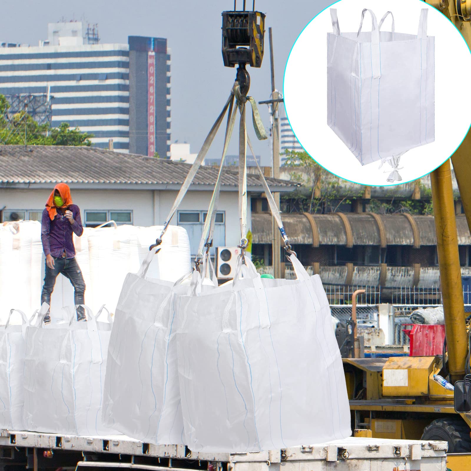 12 Pcs Heavy Duty FIBC Bulk Bags 35