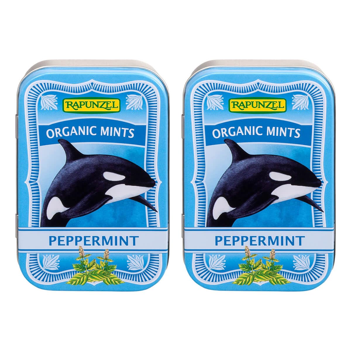 Organic Peppermint Mints by Rapunzel - 2 Pack (50g Each) | Natural Breath Freshener for Fresh Mouth, Travel & Office Use | USDA Certified Bio Snack