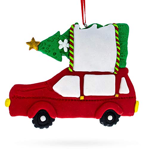 Handmade Clay Christmas Tree Car Ornament - Unique Holiday Decoration for Xmas Tree, Home, Gift, Party & Festive Decor