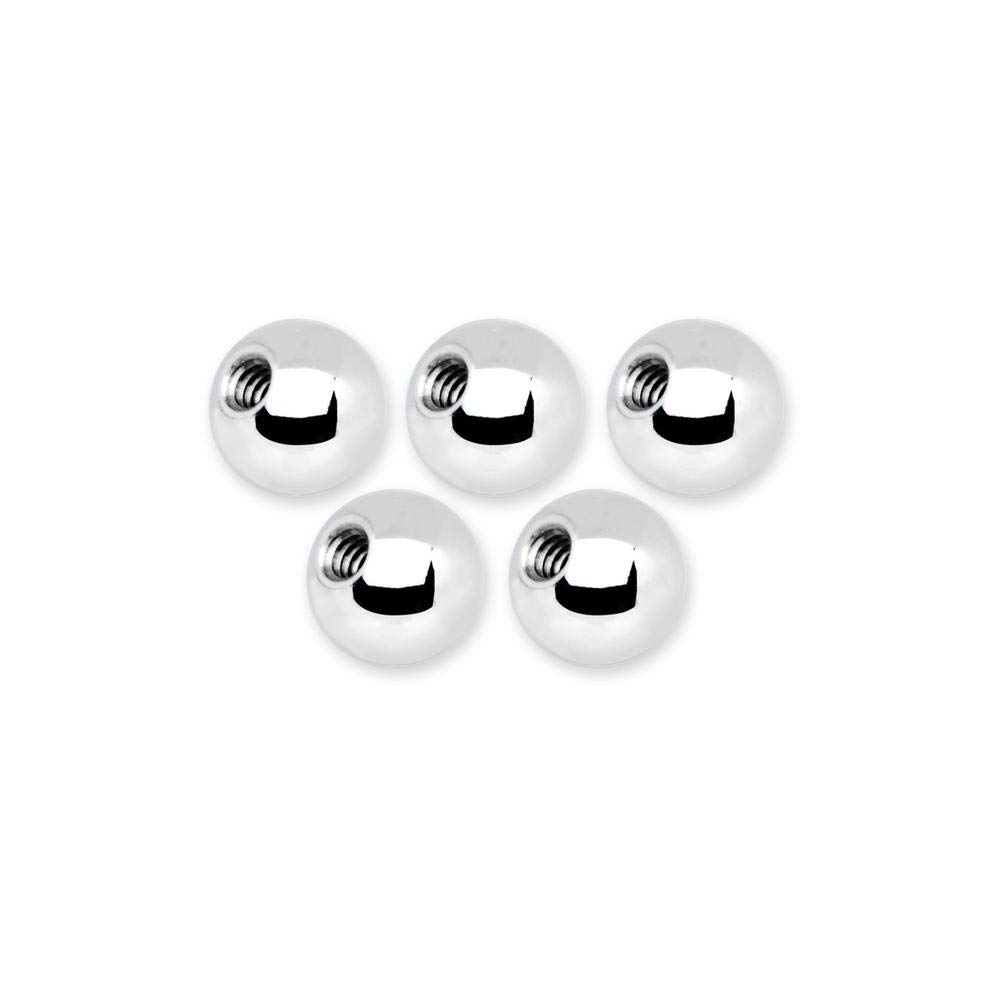 10PCS Surgical Steel 14G 3mm Externally Threaded Replacement Balls for Body Piercing Barbells - Hypoallergenic Body Jewelry for Belly Rings, Nose Studs & Lip Rings - Perfect for Piercing Maintenance & Jewelry Repair