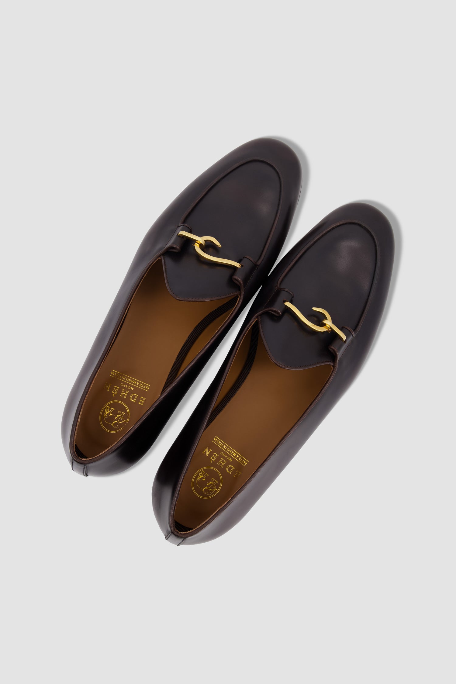 Edhen Milano Comporta Lock Brown Leather Loafers for Men - Genuine Leather Slip-On Dress Shoes - Comfortable & Stylish for Office, Business, Wedding & Casual Wear