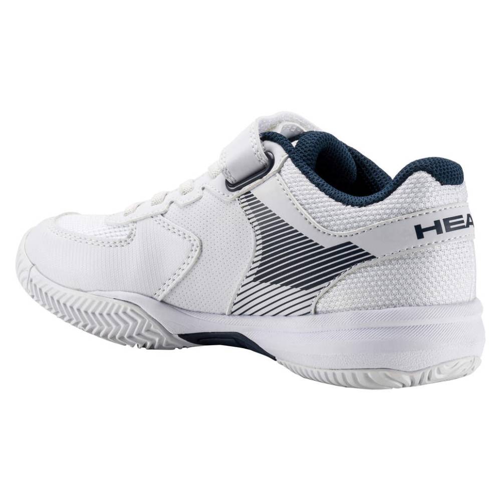 Head Sprint Velcro Junior Tennis Shoes for Kids - Lightweight & Comfortable White/Blueberry Sneakers - Perfect for Tennis, Running & School Sports