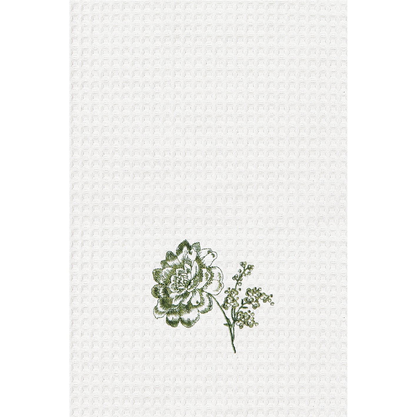 C&F Home Colonial Williamsburg Devon Moss Waffle Weave Kitchen Towel Set - 18