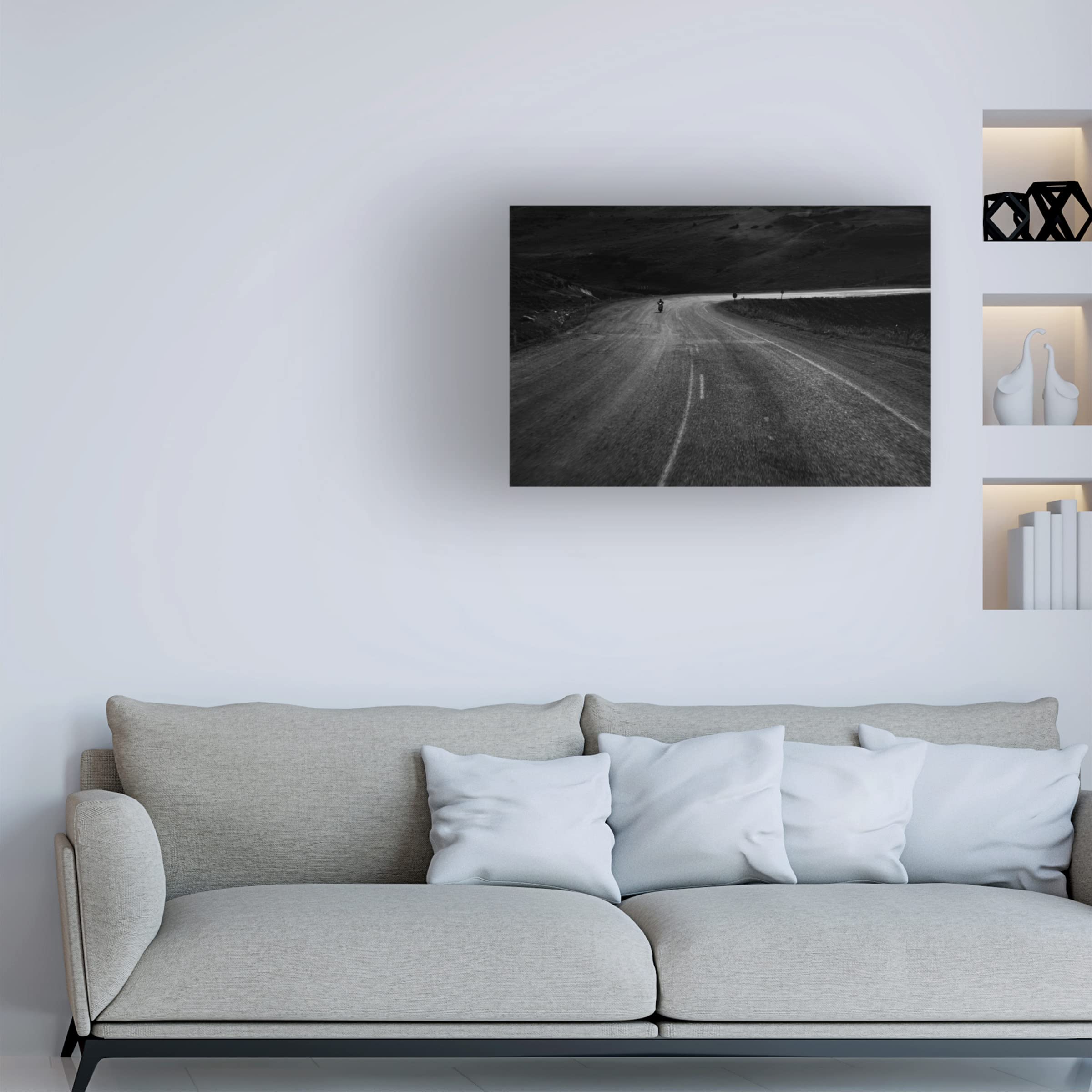 Trademark Fine Art 'Bend' Canvas Wall Art by Ramiz Sahin - Modern Abstract Painting for Living Room, Bedroom & Office Decor