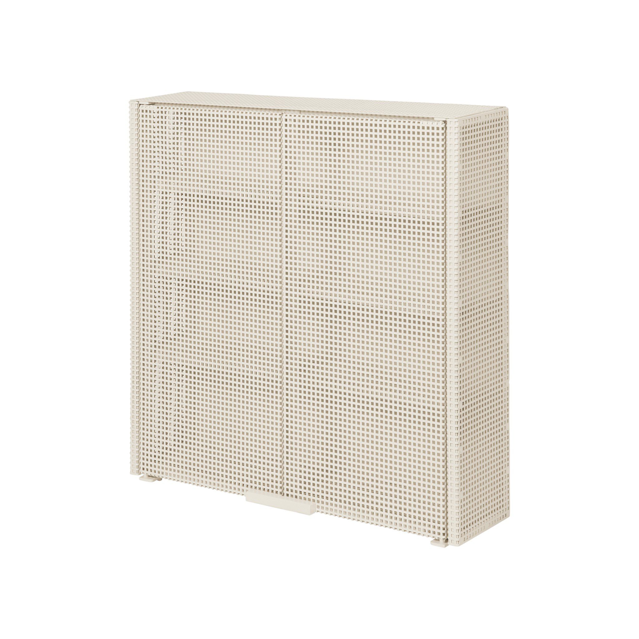 Kristina Dam Studio Grid Wall Cabinet - Modern Beige Wall Storage for Living Room, Bedroom & Office | Space-Saving Organizer for Home Decor
