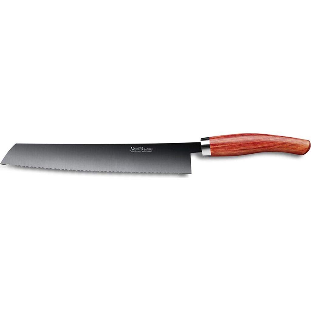 Janus Bread Knife with Bahia Rosewood Handle - Professional Serrated Bread Knife for Slicing Bread, Pastries & Baked Goods - Perfect for Home Kitchens, Bakeries & Restaurants