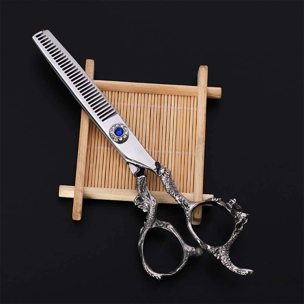 Premium Dragon Handle Hair Cutting Scissors - Professional 6 Inch Styling Shears for Barbers & Salons (Includes Flat, Texturizing & Bang Trimming Shears) - Perfect for Precision Haircuts, Styling & Salon Use