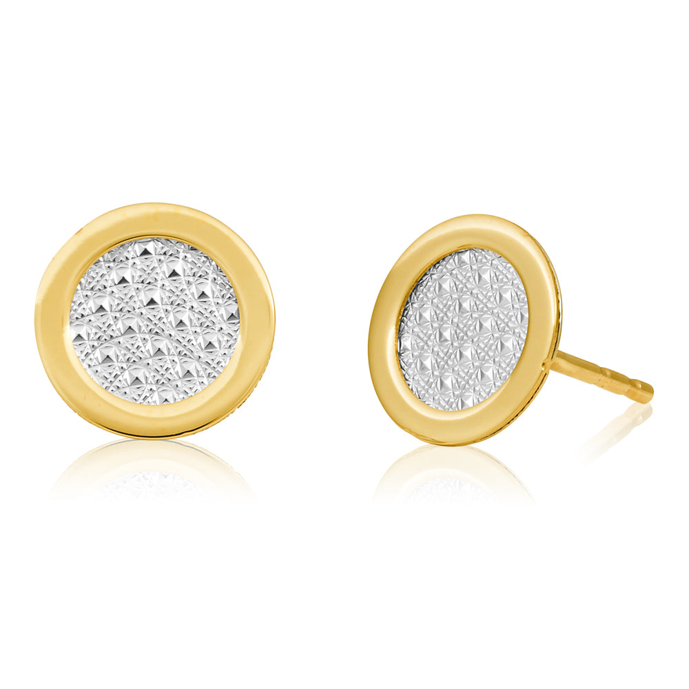 9ct Gold Stardust Stud Earrings for Women - Elegant & Sparkling Jewelry for Parties, Weddings & Everyday Wear