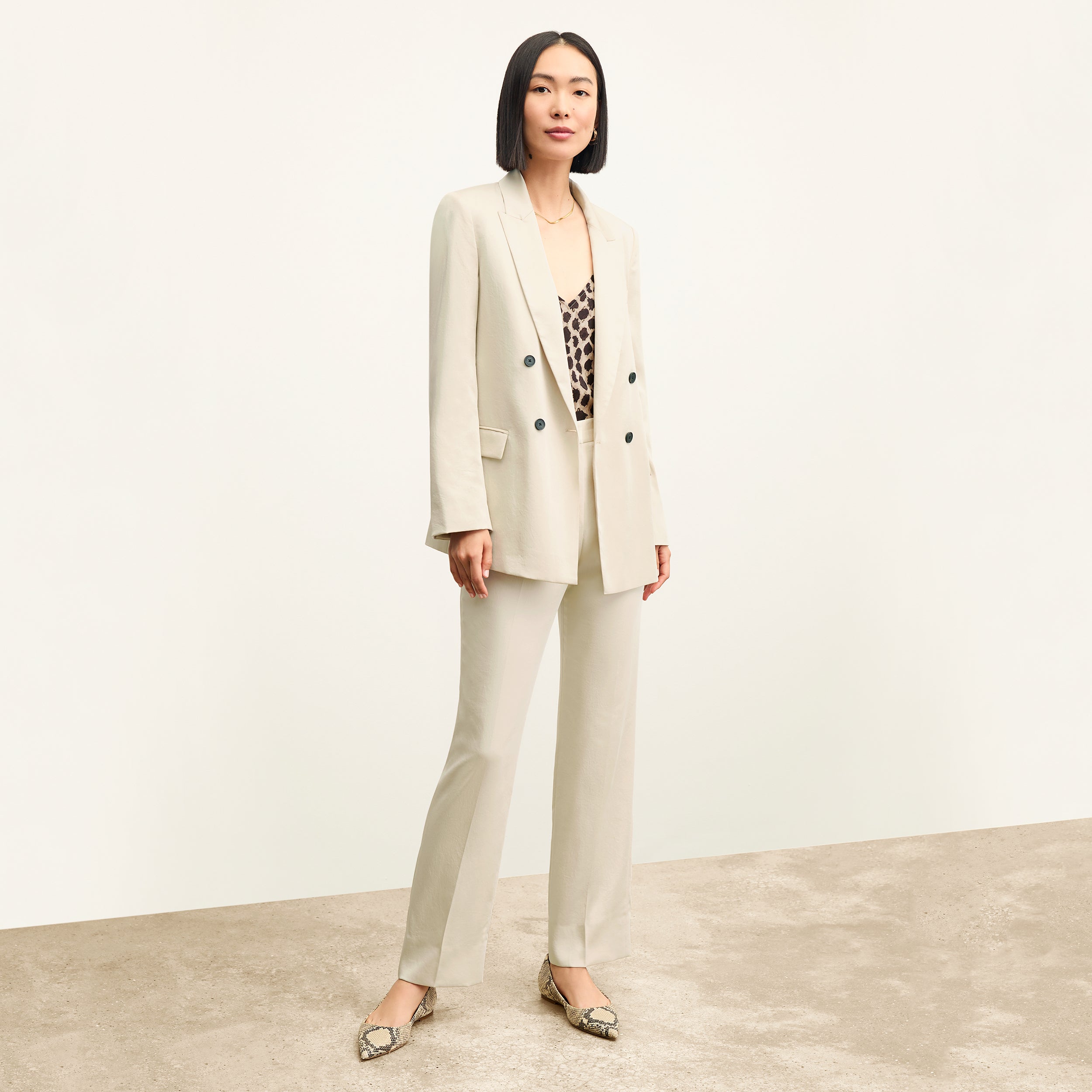 Smith Pant - Everyday Satin Pants for Women in Champagne Color | Comfortable Lounge Pants for Yoga, Sleep & Home Wear