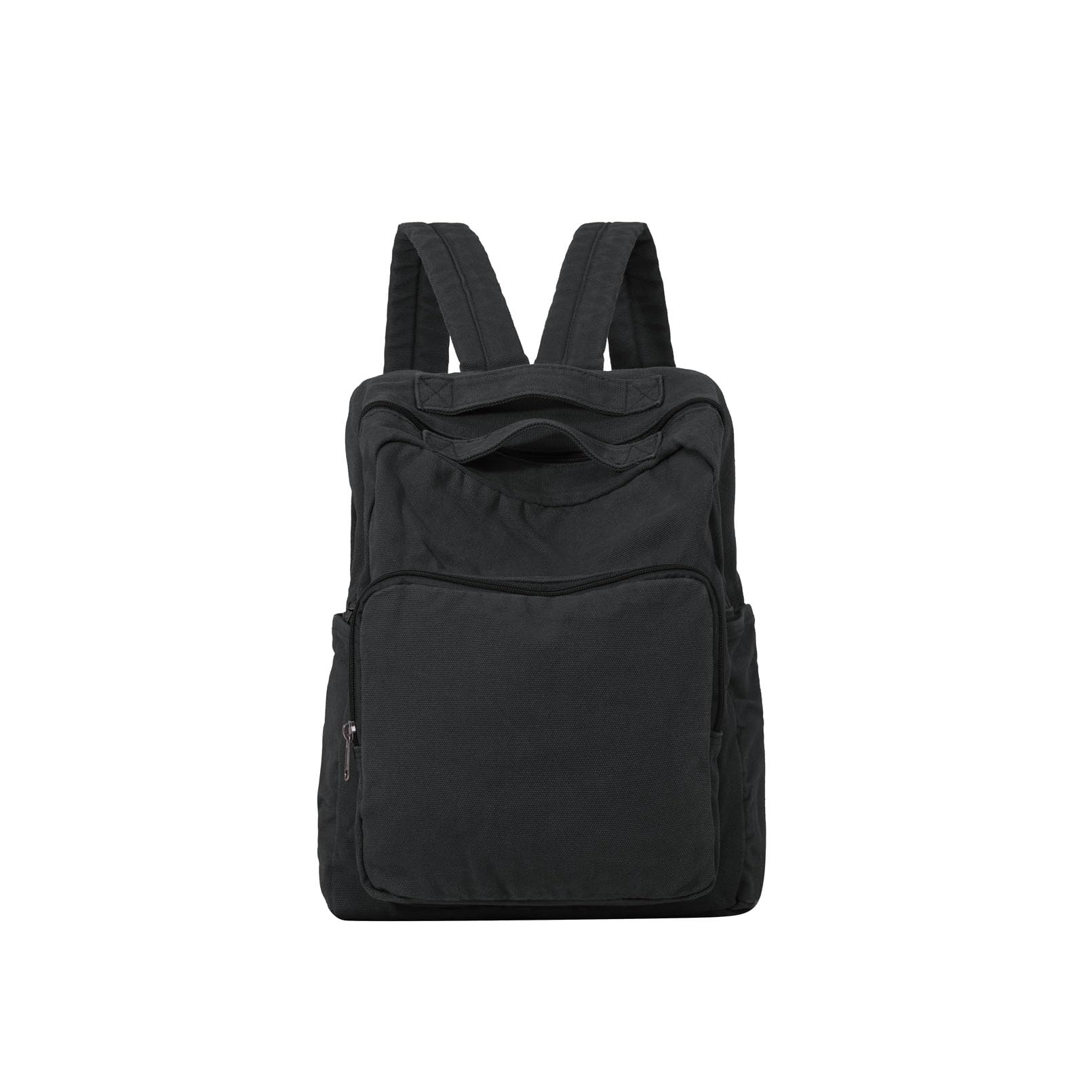 Stylish Vintage Canvas Small Backpack Purse for Women & Teen Girls - Cute Aesthetic Black Mini Backpack for School, College, Travel & Daily Use