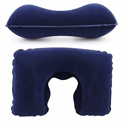 Sea Bird Neck Rest Air Pillow - Travel Pillow for Airplane, Car & Office - Comfortable Inflatable Neck Support for Sleeping - Blue - Perfect for Long Flights, Road Trips & Work Breaks