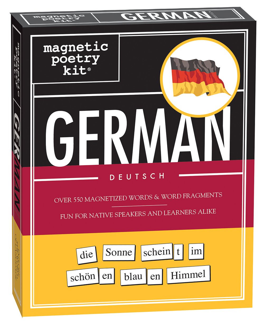 German Magnetic Poetry Kit - Refrigerator Word Tiles for Creative Writing & Poems - Made in USA - Perfect for Language Learning, Fridge Decor & Fun Family Activities