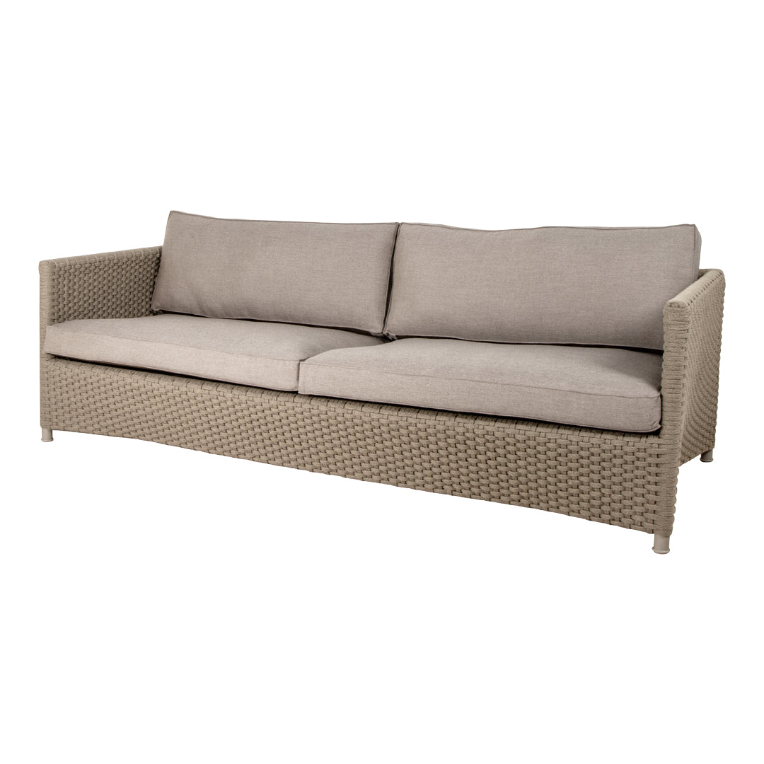 Premium Diamond 3-Seater Outdoor Patio Sofa Set - Waterproof Wicker Rattan Furniture for Garden, Poolside & Backyard Relaxation