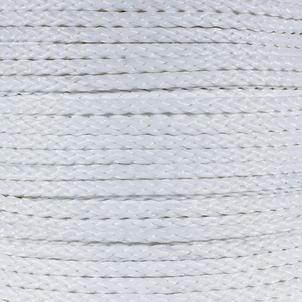 1/2 Inch Hollow Braid Polypropylene Rope - 1000 Feet White Barrier Rope for Trail Marking, Crowd Control, Golf Course Safety - Durable Outdoor Event Rope for Construction, Parking Lots & Sports Fields