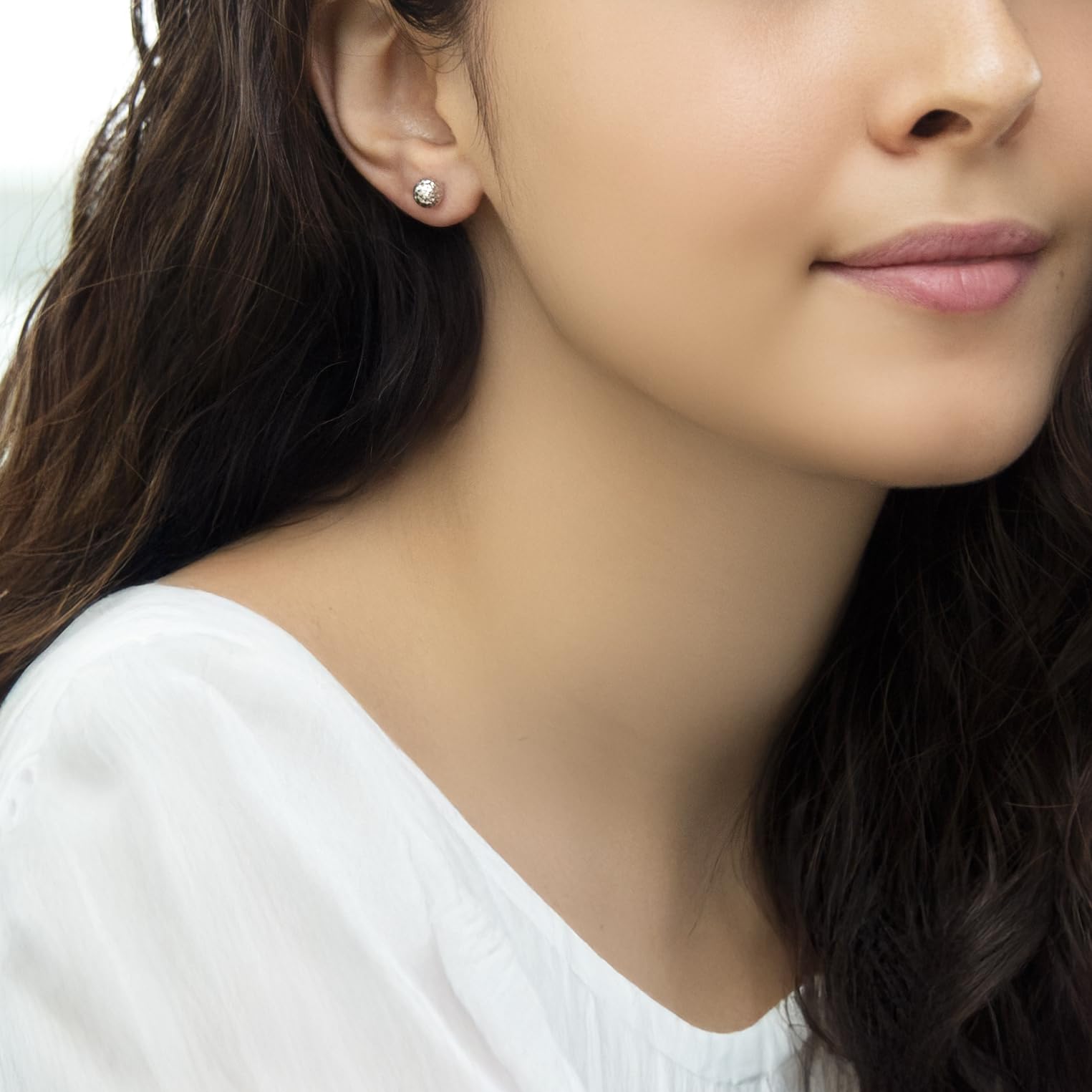 Carissima Gold 9ct Diamond Cut Ball Stud Earrings for Women - 6mm Elegant Gold Hoop Earrings for Daily Wear, Parties & Special Occasions
