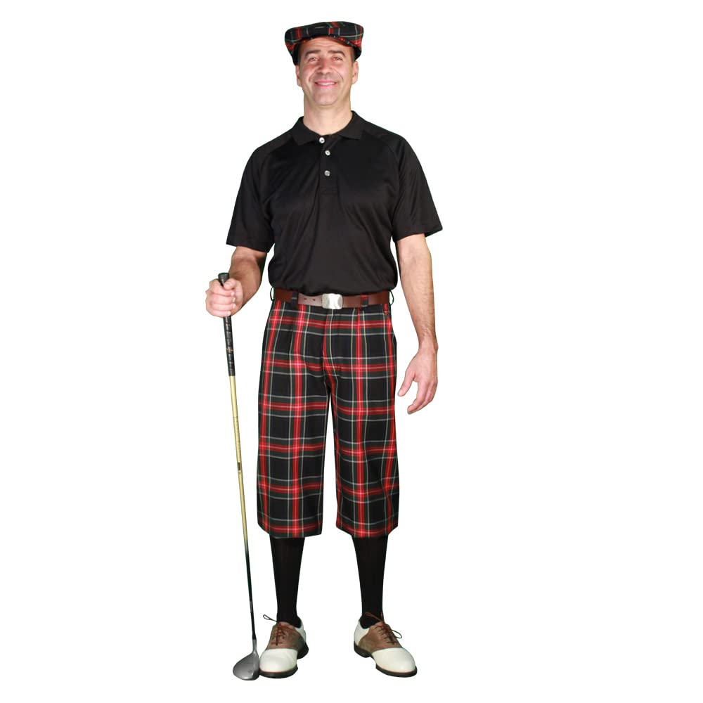 Stewart Collection Men's 'Par 5' Plaid Outfit - Stylish Golf & Casual Wear for Men