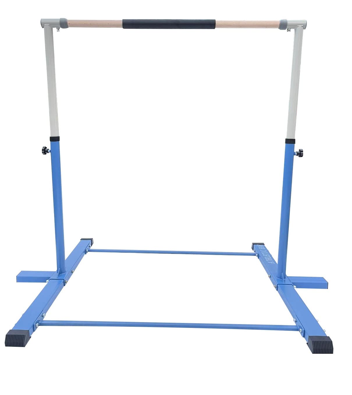 Adjustable Gymnastics Bar for Kids & Adults - 3 to 5 FT Height, with 6'x4' Tumble Mat - Professional Kip Bar for Home Gym Training - Junior Gymnast Equipment for Strength & Flexibility Practice - Perfect for Indoor Workouts, Backyard Training & Gymnastics Skill Development