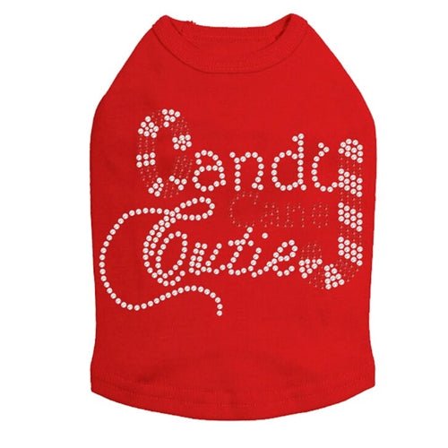 Cute Candy Cane Dog Tank Top - Holiday Pet Apparel in Multiple Colors - Perfect for Christmas Photos & Festive Outfits