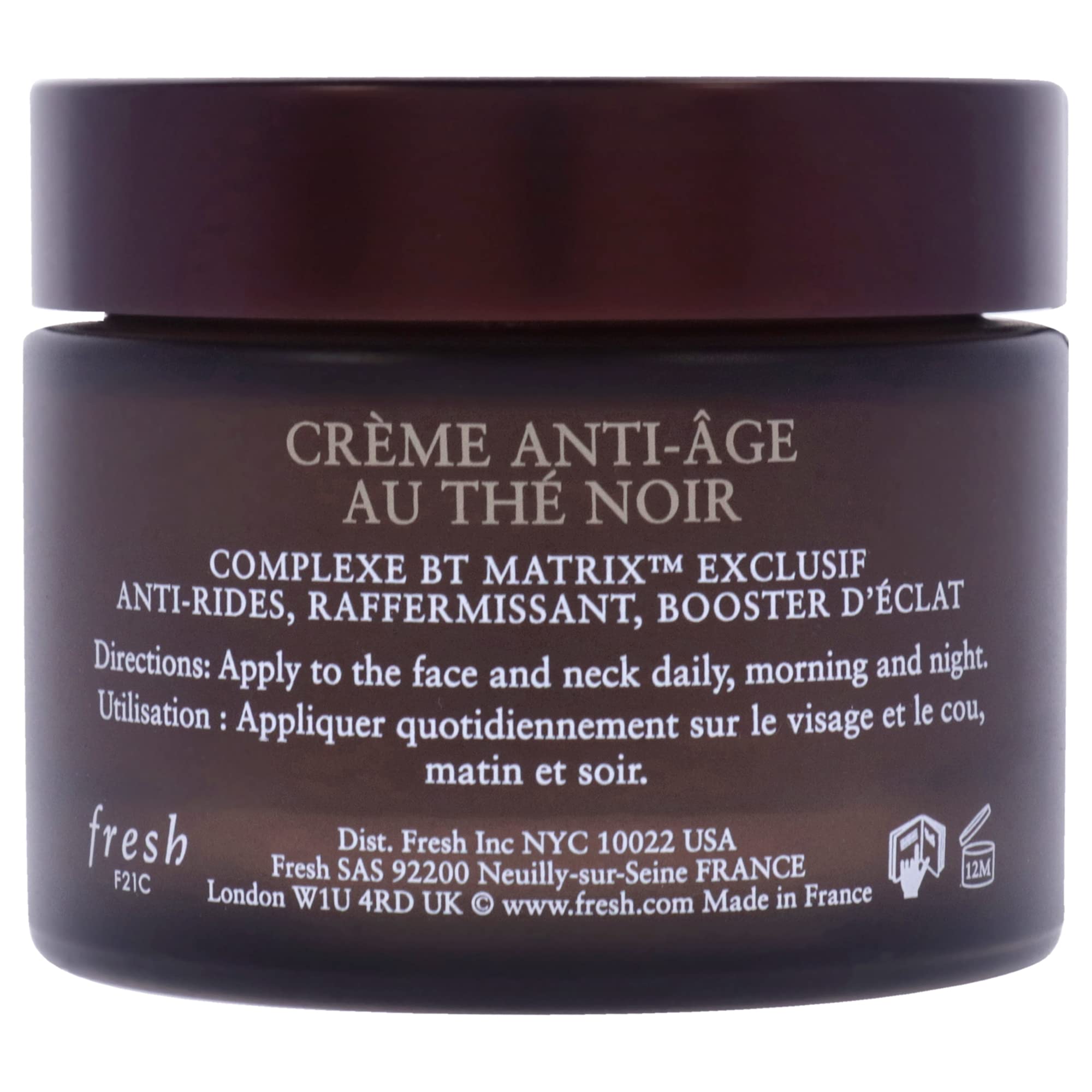 Premium Black Tea Anti-Aging Face Cream for Women - 1.7 oz | Deep Hydration & Wrinkle Reduction | Perfect for Night Routine & Daily Moisturizing
