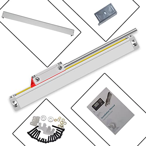 3-Piece Linear Glass Scale DRO Kit for Milling Machine (170-1020mm) with 3-Axis Digital Readout Display Counter - Precision Measurement for Metalworking & CNC Machining