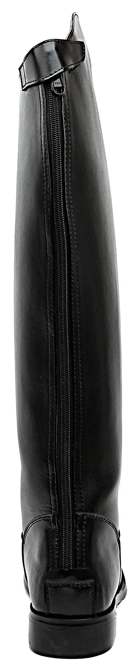 MB-3 Men's Equestrian Riding Boots - Tall Mounted Police Patrol Boots with Back Zipper - Black Leather Horse Riding Boots for Men - Perfect for Equestrian Sports, Horseback Riding & Outdoor Activities