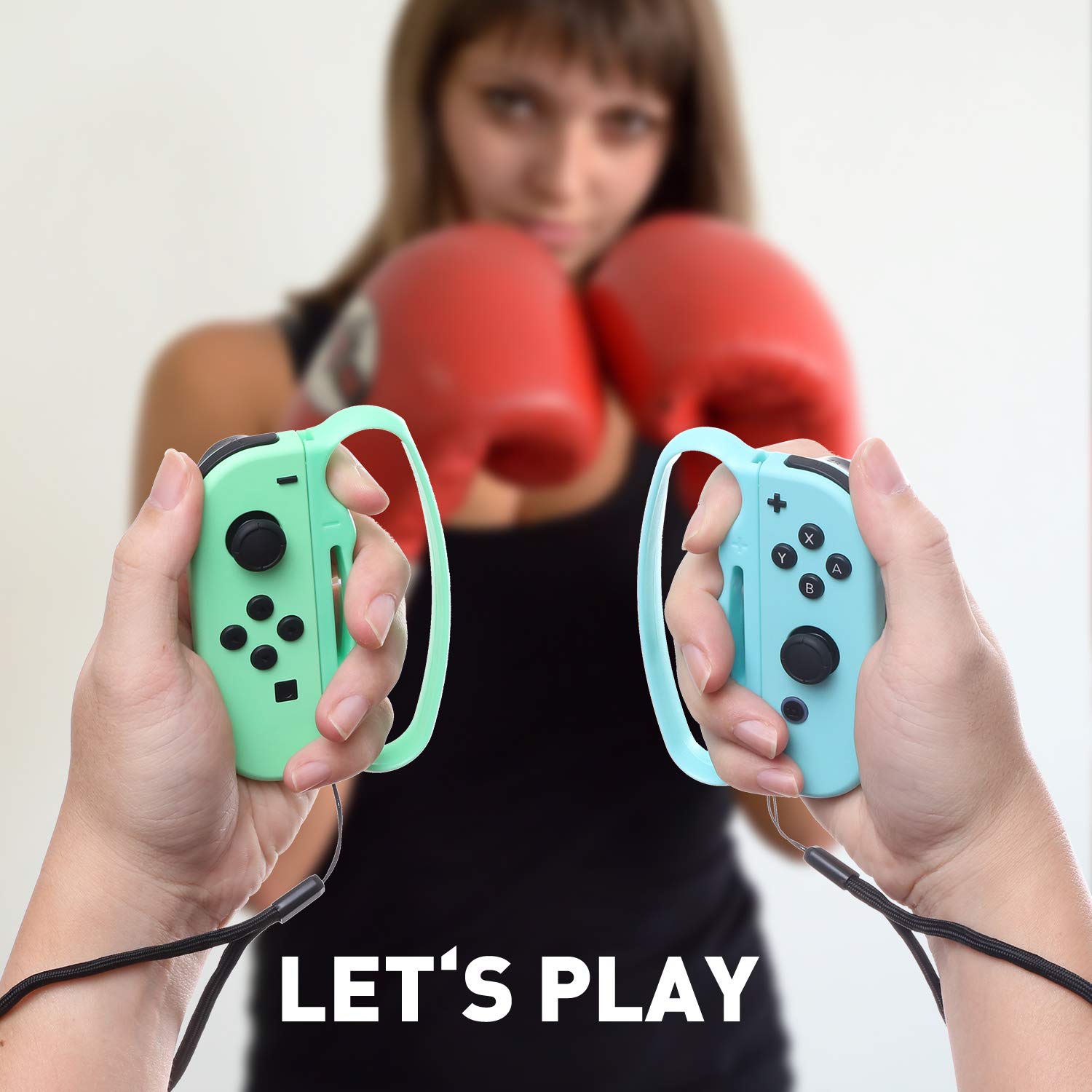ECHZOVE Boxing Grip for Nintendo Switch - Fitness Boxing Controller for Switch Games (Animal Crossing New Horizons Edition) - Perfect for Home Workouts & Boxing Game Training