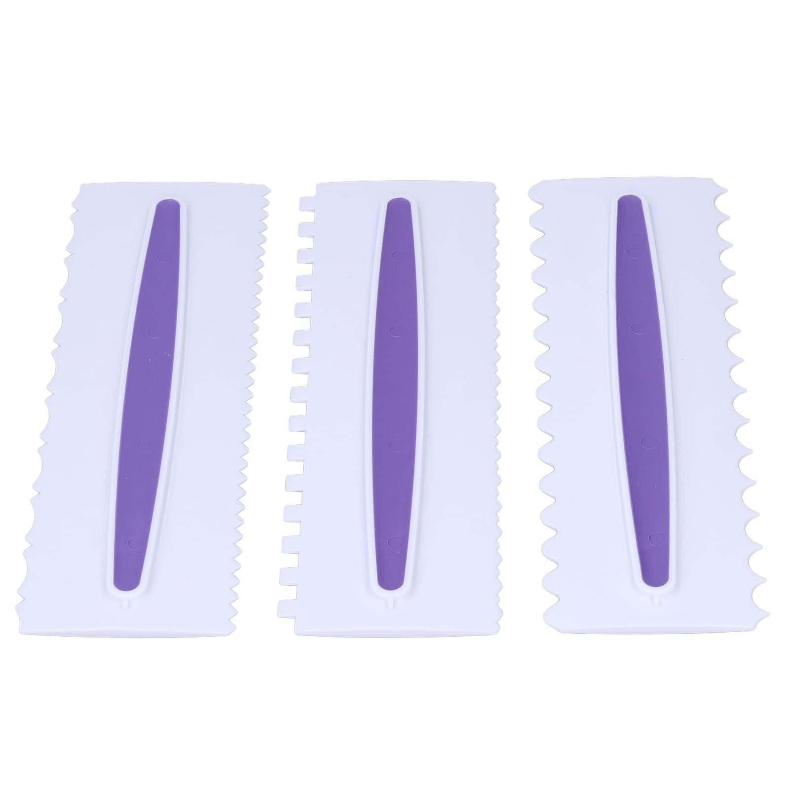 3-Piece Cake Scraper Set - Stainless Steel Icing Smoother, Durable & Glossy Cake Decorating Tools for DIY Baking, Fondant & Buttercream - Perfect for Birthday Cakes, Wedding Cakes & Home Baking Projects