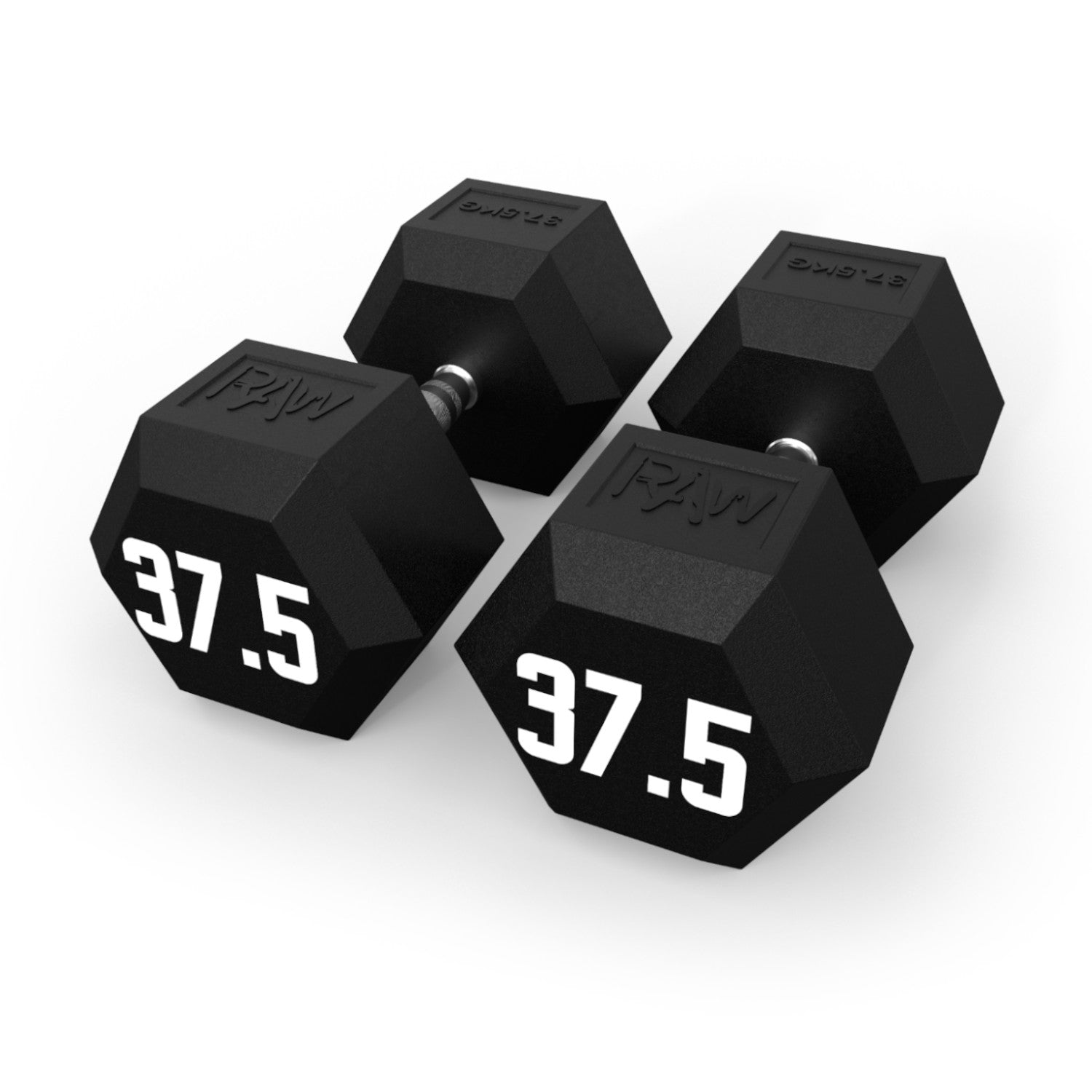 V2 Rubber Hex Dumbbell Set 37.5kg (82.5lb) - Premium Weightlifting Equipment for Home Gym, Strength Training & CrossFit Workouts