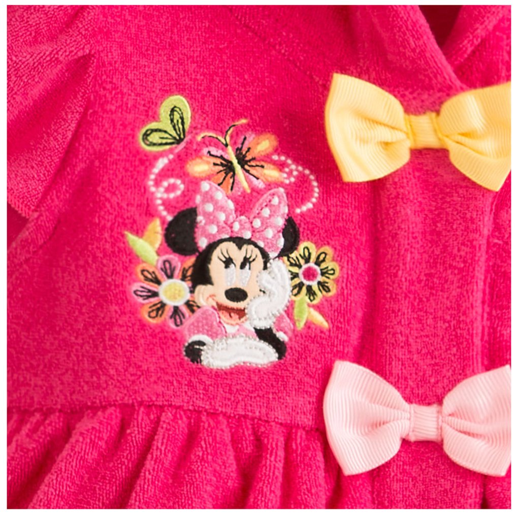 Disney Minnie Mouse Girls' Swim Cover-Up Dress - Size 4 Pink Cotton Beachwear for Pool, Vacation & Summer Outfits