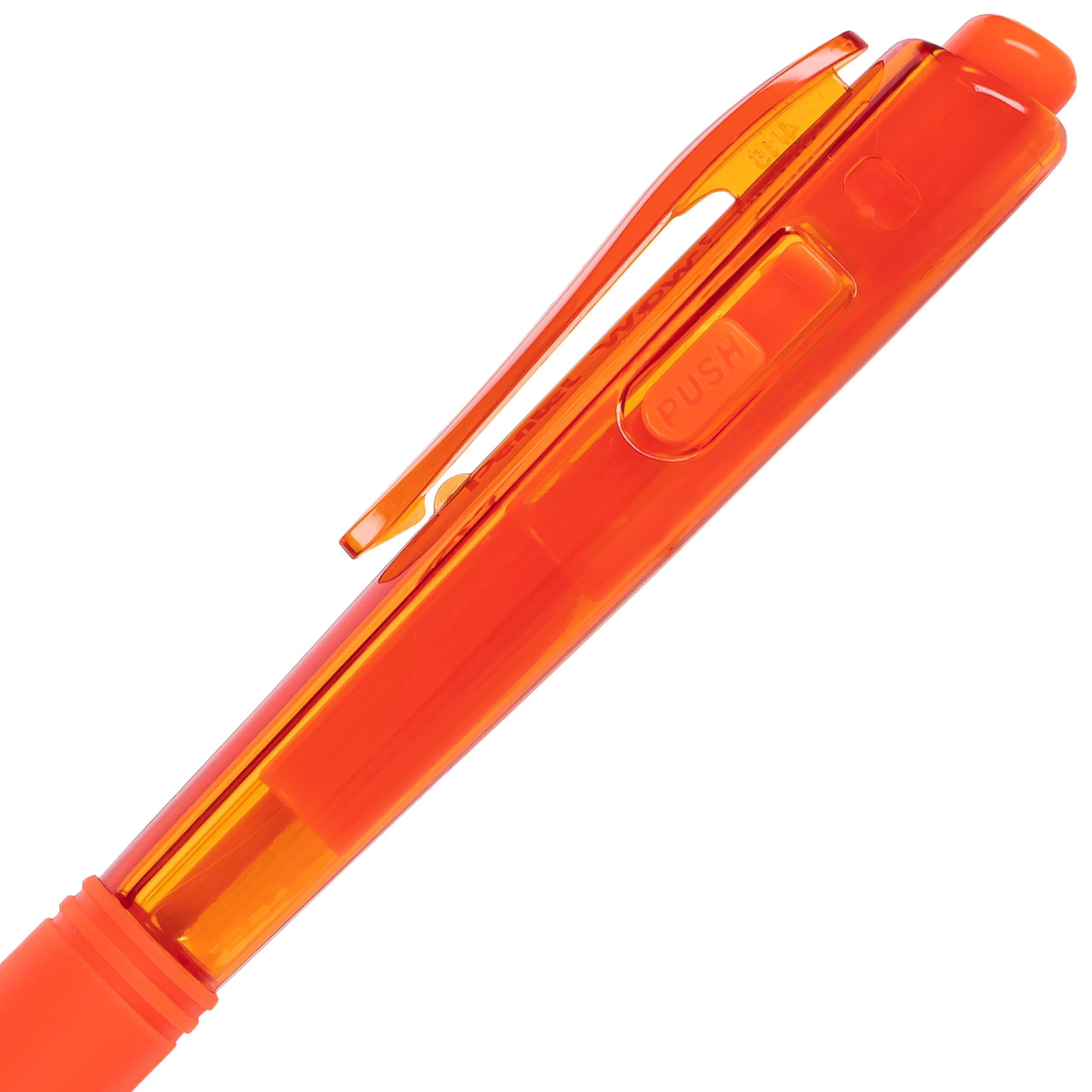 Pentel WOW! Retractable Ballpoint Pens - Medium Point (0.7mm), Smooth Orange Ink, 12-Pack (BK440-F) - Perfect for Office, School & Note Taking