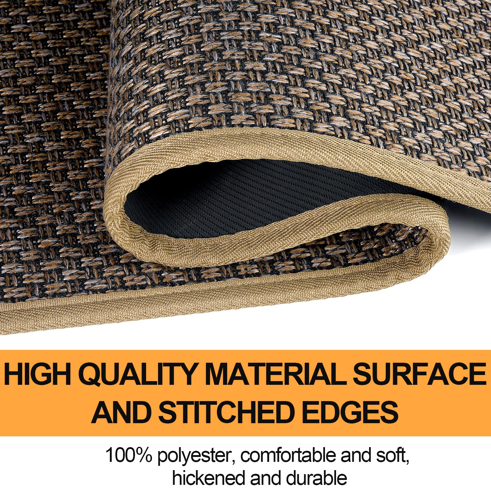 Non-Slip Kitchen Floor Mat - Cushioned & Absorbent Anti-Fatigue Rug for Standing Comfort - Washable Runner for Kitchen, Office, Home (Brown, 17.3